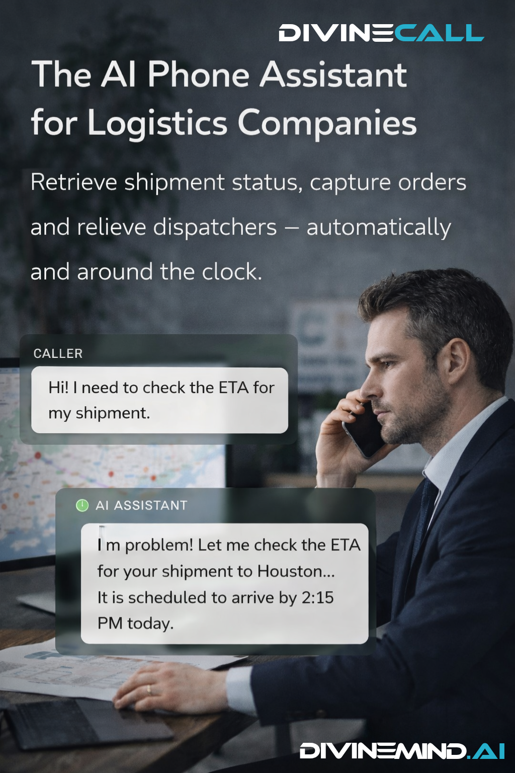 Lojistik şirketleri için yapay zeka telefon asistanı